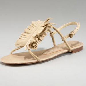 Stella McCartney Fringe T-Strap a Sandal 40